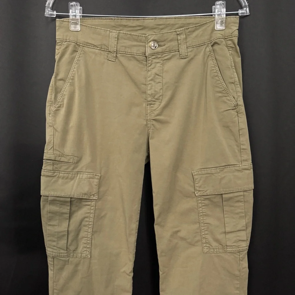 MAC Collection Men’s 29×27 Cargo Pants Green Khaki Utility Pockets Tapered Fit - Picture 2 of 9